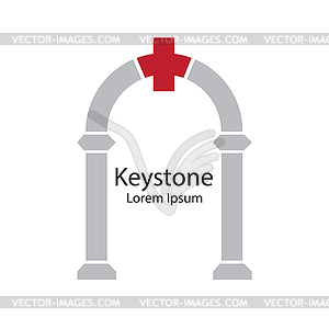 Концепция дизайна Keystone - иллюстрация в векторном формате