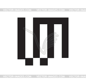 ML Logo Concept Design - vector image