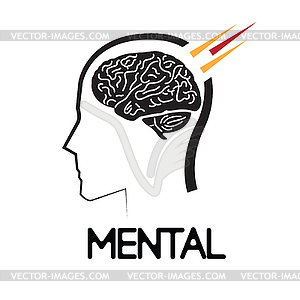 Mental Concept Design - vector clip art