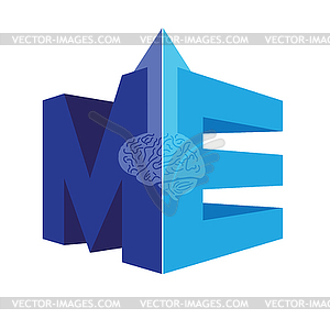 Geometric ME Logo Concept - vector image