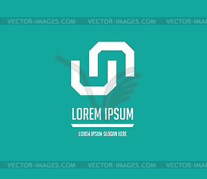 UN Logo Monogram Design - vector clipart