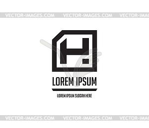 H Logo Monogram Design - vector clip art