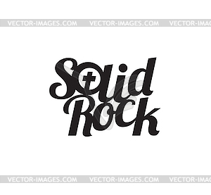 Solid Rock Concept Design - vector image