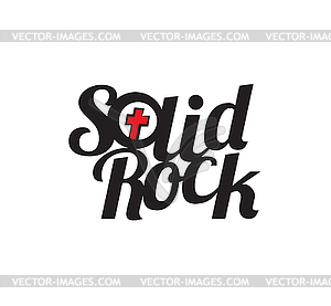 Solid Rock Concept Design - vector image