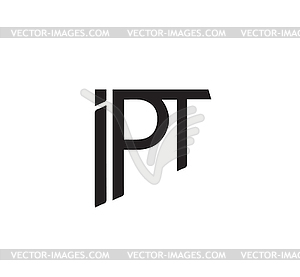 IPT Текст Monogram - векторное изображение EPS