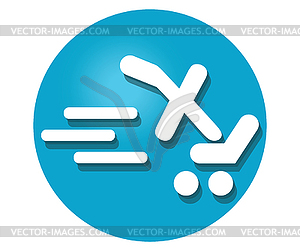 Shopping Cart Icon For X - vector clipart / vector image