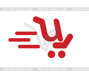Корзина Значок для U - изображение в векторе / векторный клипарт