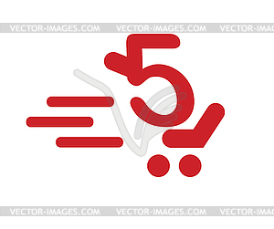 Shopping Cart Icon For  - vector image