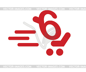 Shopping Cart Icon For  - vector image