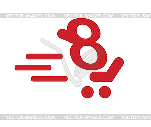 Shopping Cart Icon For  - vector clipart