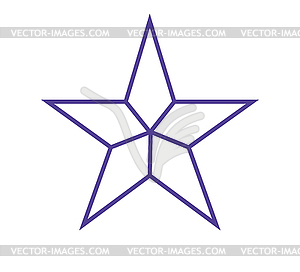 Один цвет Star Logo - векторный клипарт Royalty-Free