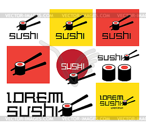 Sushi Concept Design Set - vector clip art