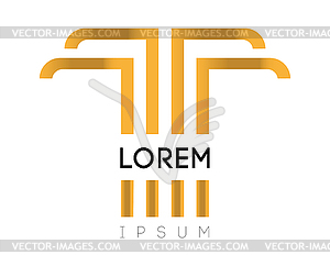 Elegant T Logo Design - vector clipart