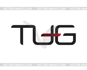 TUG Letter Logo - vector clip art
