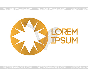 Golden Star Logo - vector image