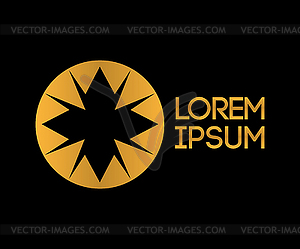 Golden Star Logo - vector clipart