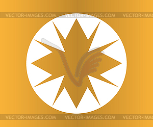 Golden Star Logo - векторный клипарт Royalty-Free