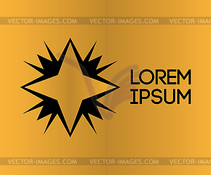 Golden Star Logo - vector clip art