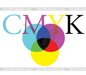 CMYK Color Concept Design - vector image