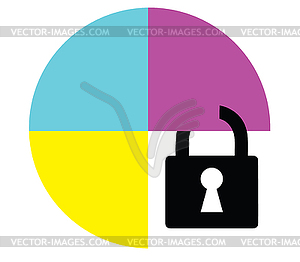 CMYK Color and Key - vector EPS clipart