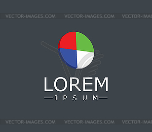 Logo with RGB color - vector image