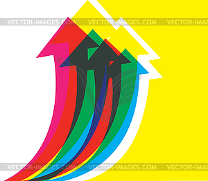Colored Arrows Up - vector EPS clipart