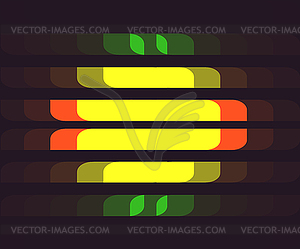 Background with Horizontal Color Cells - vector clipart