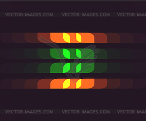 Background with Horizontal Color Cells - vector image