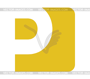 P Logo Design - vector image