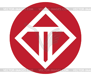 T Logo Design - vector image
