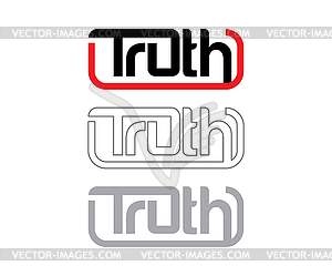 Truth Logo Concept - vector EPS clipart