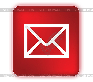 E-Mail Icon with Red Box - vector clip art