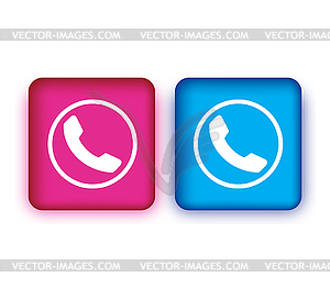 Colored Phone Icon Set - vector clipart