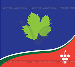 Шаблон дизайна для винограда и листьев - векторизованное изображение