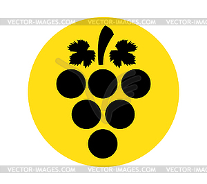 Bunch of Grapes Icon Design - vector clipart