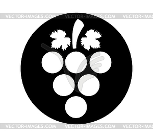 Bunch of Grapes Icon Design - vector clipart