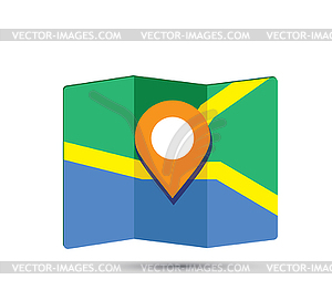 Map Icon an 3D Pin Design - vector clip art