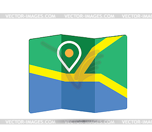 Map Icon an 3D Pin Design - vector image