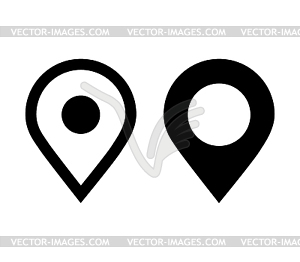 Pin Icon Design - stock vector clipart