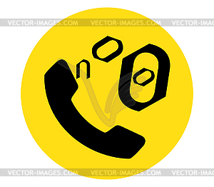 Phone Icon for No - vector clip art