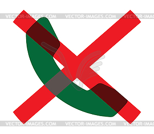 No Phone Icon - vector image