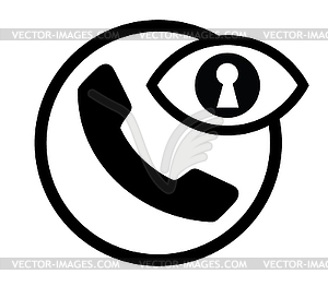 Phone and Security - vector clipart