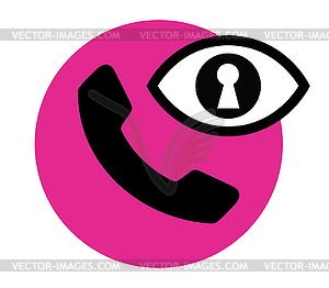 Phone and Security - vector clipart