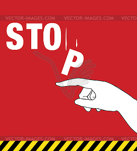 Протест Плакат для остановки - векторное изображение EPS