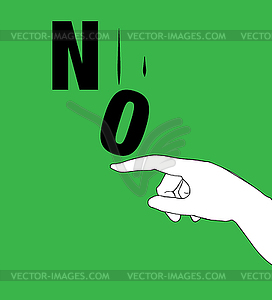 Protest Poster for No - vector clip art