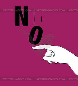 Protest Poster for No - vector image