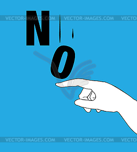 Protest Poster for No - vector clipart