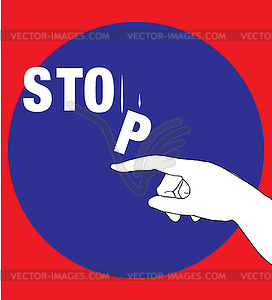 Protest Poster for Stop - vector image