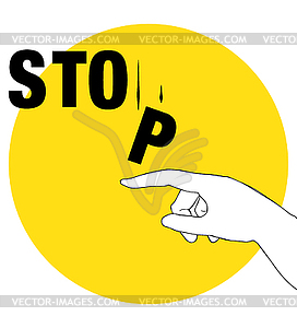 Протест Плакат для остановки - векторное изображение EPS