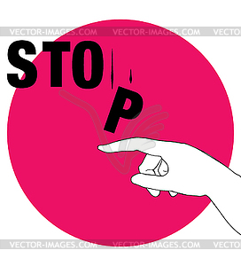 Protest Poster for Stop - vector image
